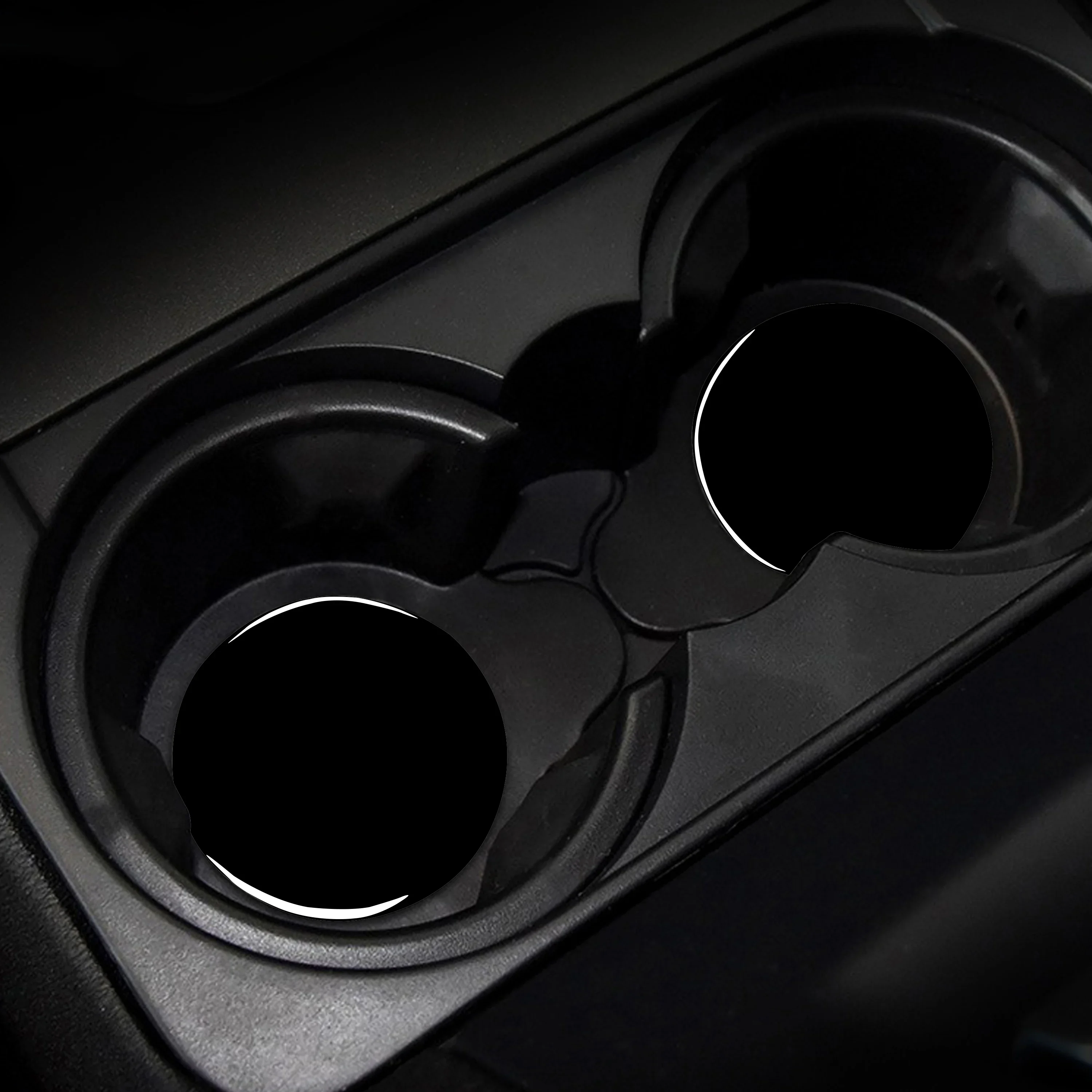 

For Land Rover Discovery 4 2010-2016 Car Accessories Interior Water Cup Mat Cover Trim Sticker Modification Gloss Black Plastic