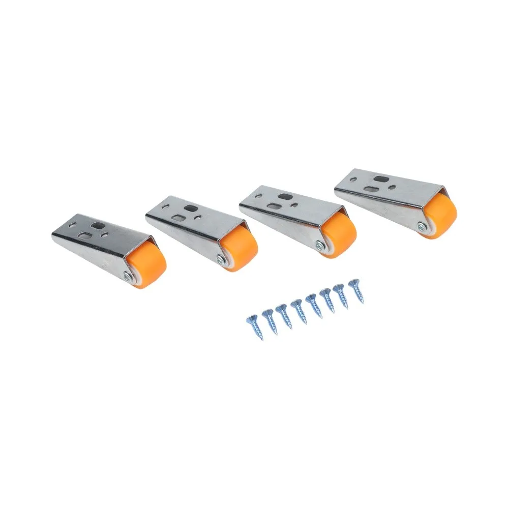 For Under-bed Storage Sliding Doors Furniture Caster Furniture Mobility Silver Rubber Material for versatile Design