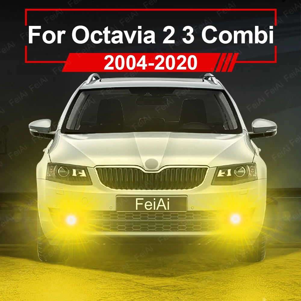 LED Front Fog Lights For Skoda Octavia 2 3 Combi 2004-2020 2013 2014 2015 2016 2017 Octavia 1Z 5E mk2 mk3 Tuning Accessories