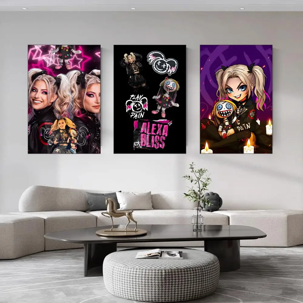 Alexa Bliss Colored Inkjet Paints Decorative Wall Home Party Decoration Festival Gifts Synthetic Canvas No frame