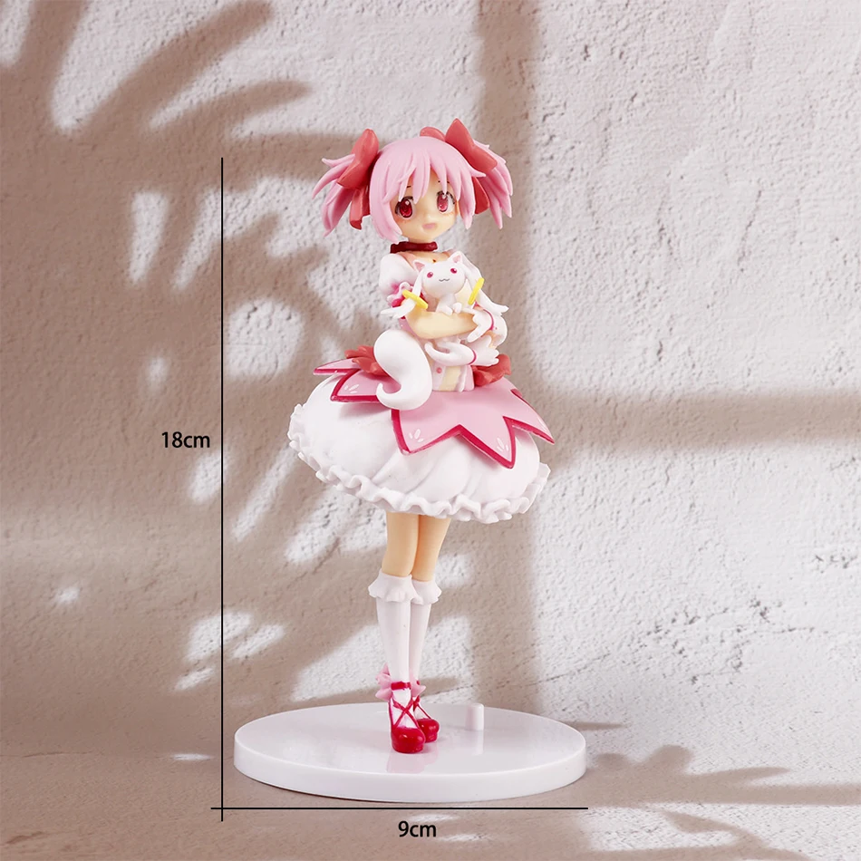 Figura de Aniem de 15CM, Puella Magi Madoka Magica, postura sentada, figura de acción de Madoka, modelo de chica mágica, decoración, estatua, muñecas, juguetes, regalo