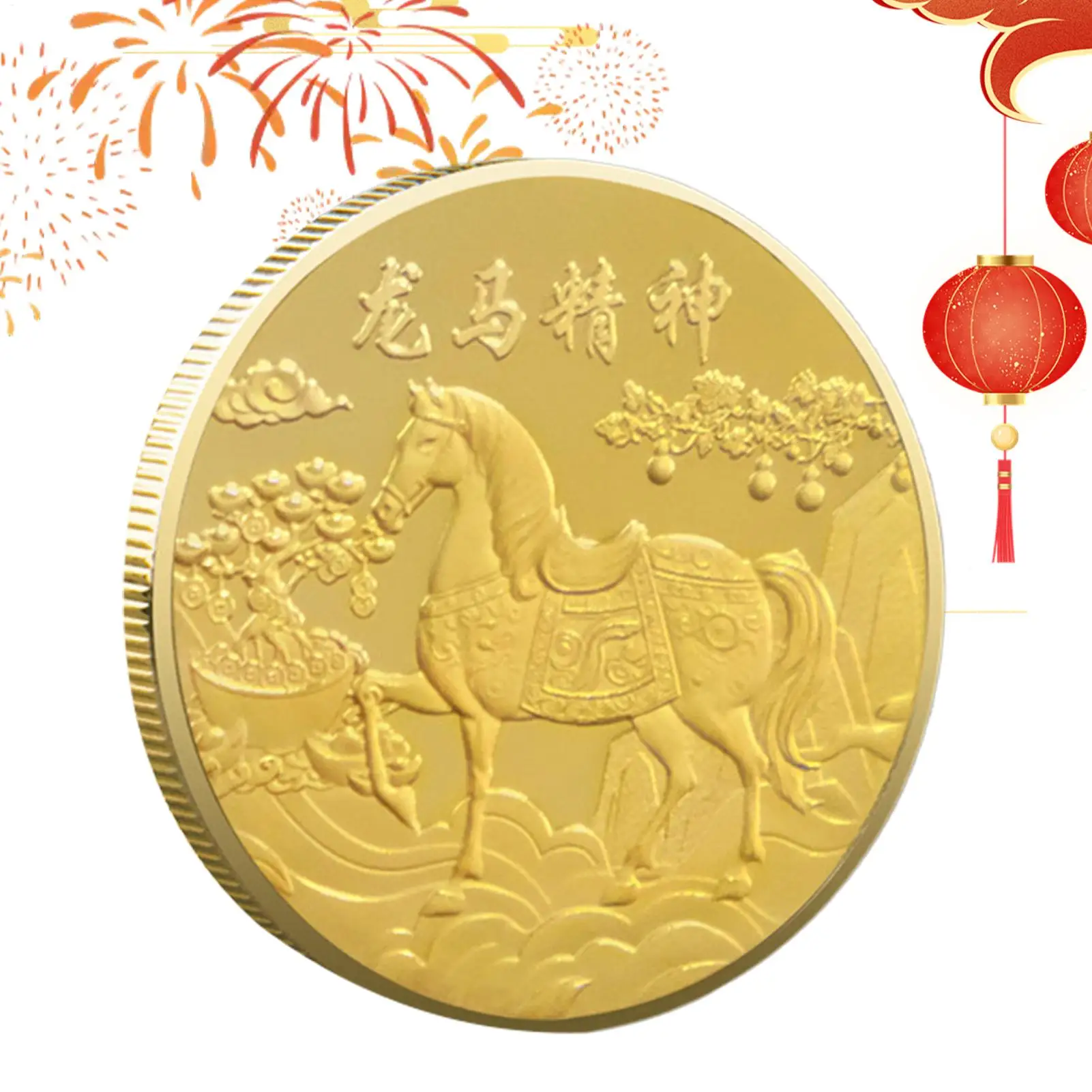 2026 Year Of The Horse Commemorative Coin Gold Traditional Success Home Decors Chinese New Year Car Decor For Cars Bags Shop