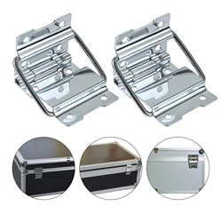 2Pcs Iron Chrome Support Hinges Air Box Toolbox Luggage Hinge Wooden Box Furniture Door Cabinet Hinges Suitcase Fitting 71*35mm