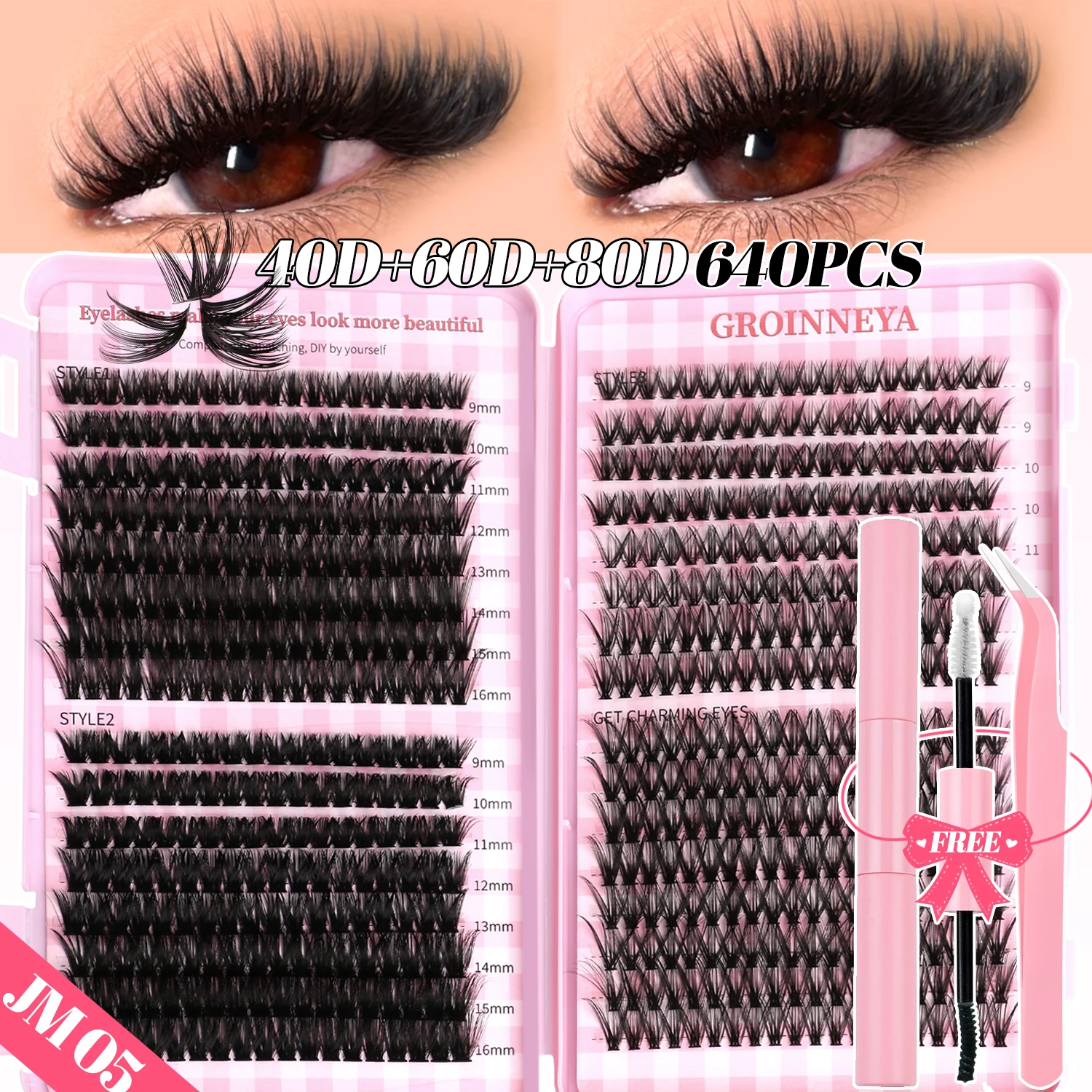 DIY Lash Clusters Set with Bond & Seal