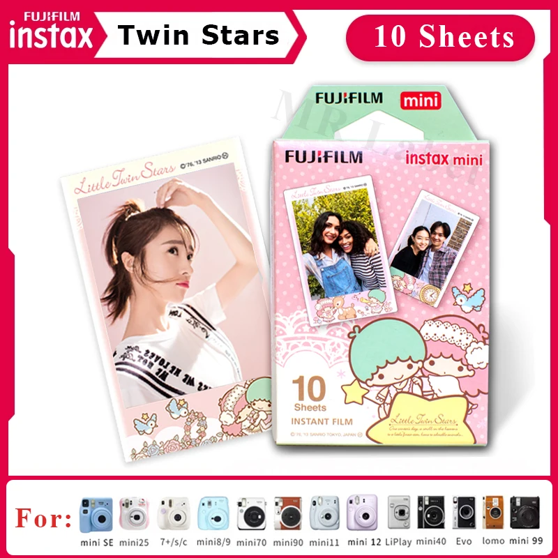 Fujifilm Instax Mini Color Film Little Twin Stars For Fuji Instant Camera Mini 12 11 8 9 SE Link Liplay EVO LOMO