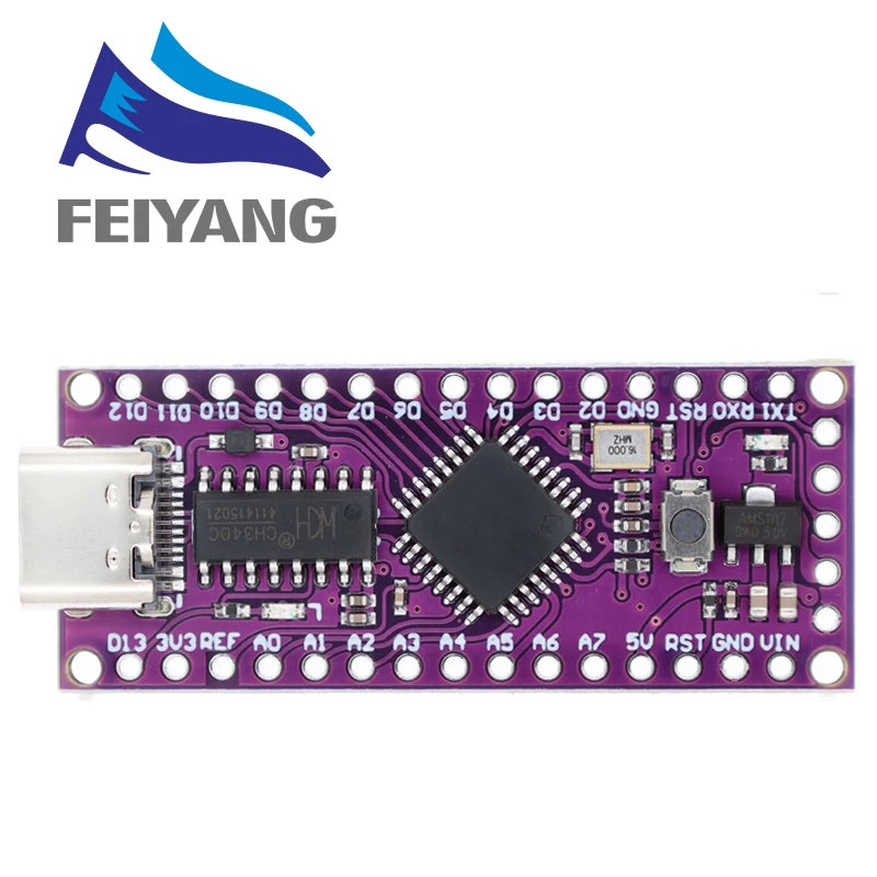 LGT8F328P-LQFP32 MiniEVB TYPE-C MICRO USB Compatible With ATMEGA328 Nano V3.0 LGT8F328P CH340C/ HT42B534-1 SOP16 For Arduino