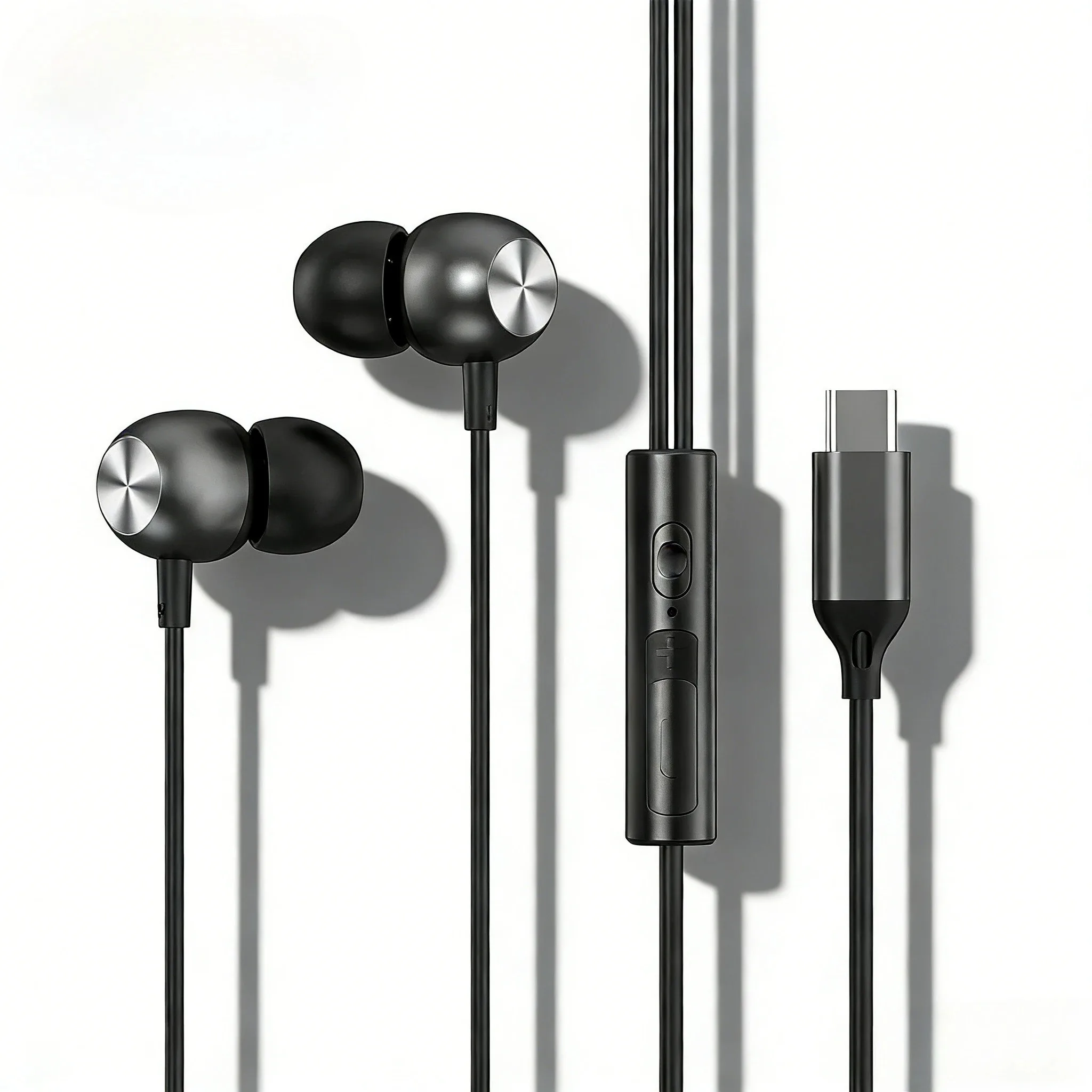 Light Wired In-ear Earphones For 3.5mm USB Type C HIFI Stereo Sport Music In-ear Noise Canceling Music Headphones with Mic