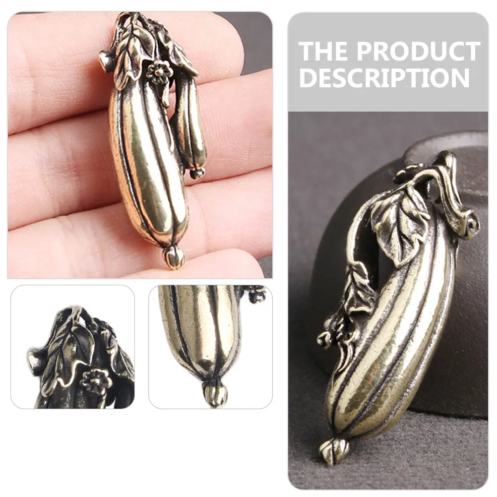 

2 Pcs Keys Accessories Brass Loofah Design Keychains Vintage Chinese Decorative Pendant DIY Jewelry Parts Crafts