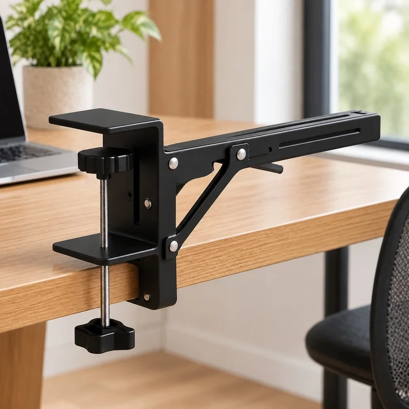 Pair of Heavy-Duty Stainless Steel Folding Triangle Supports for Wall Shelves and Tables