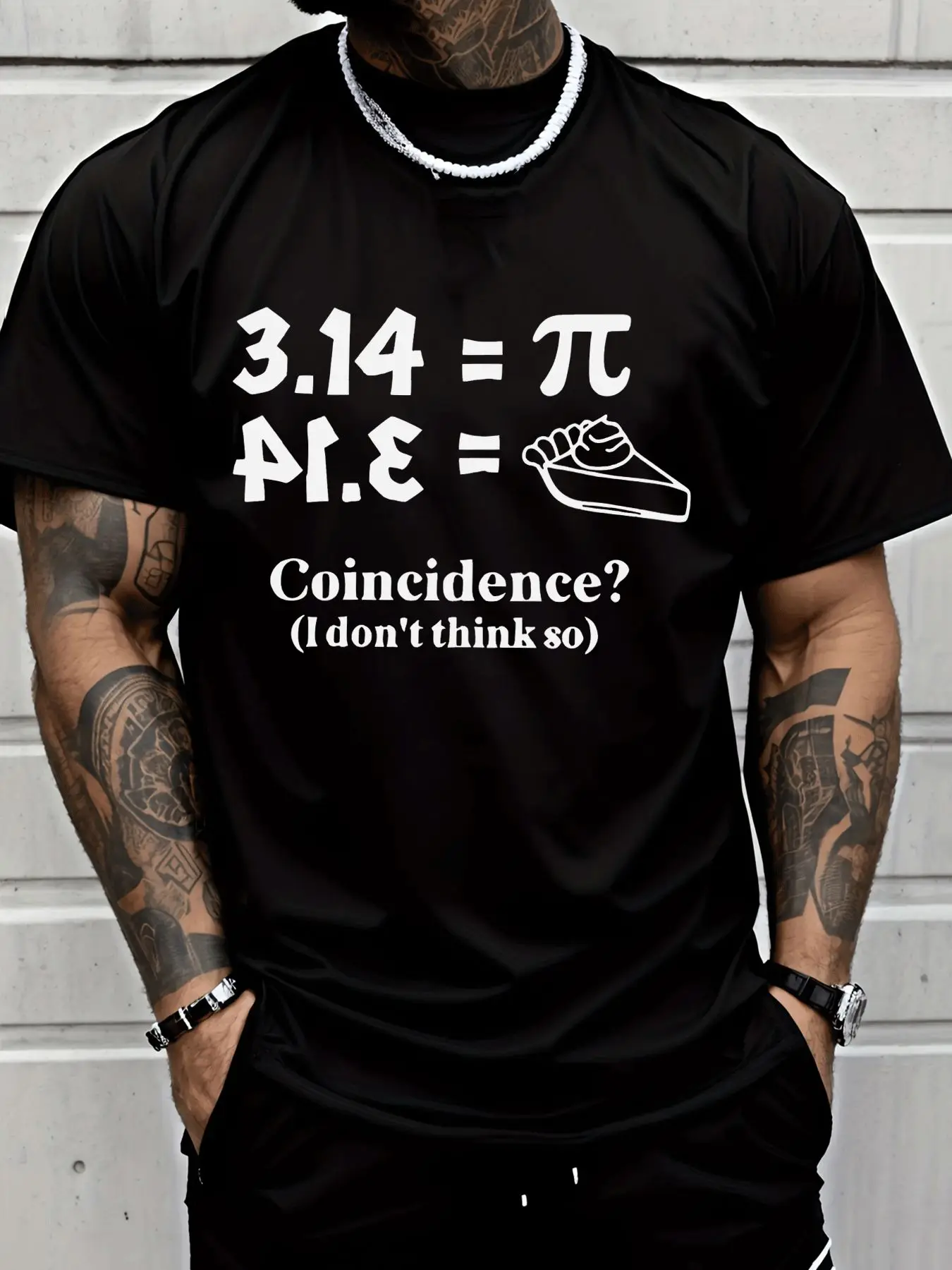 Mens Pi Pie Math Humor Graphic T Shirt Funny Science Streetwear Short Sleeve O Neck Cotton Hip Hop Casual Summer Tee For Men