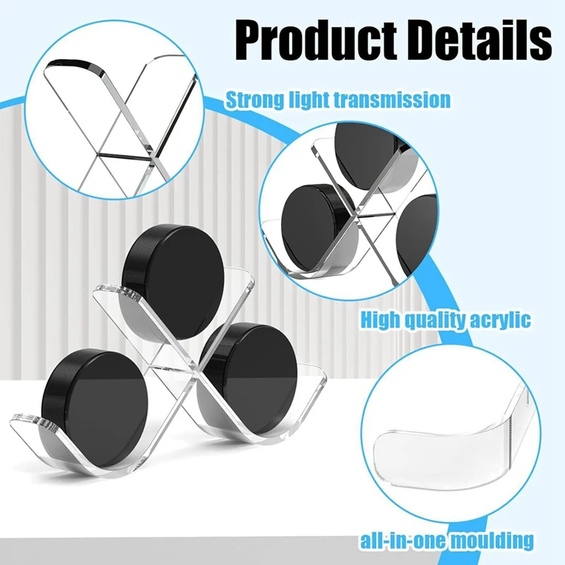 Présentoir de Hockey sur glace, support de rondelle de Hockey en acrylique, présentoir pour rondelles de collection, décoration d'organisation de Hockey sur glace-ABHG