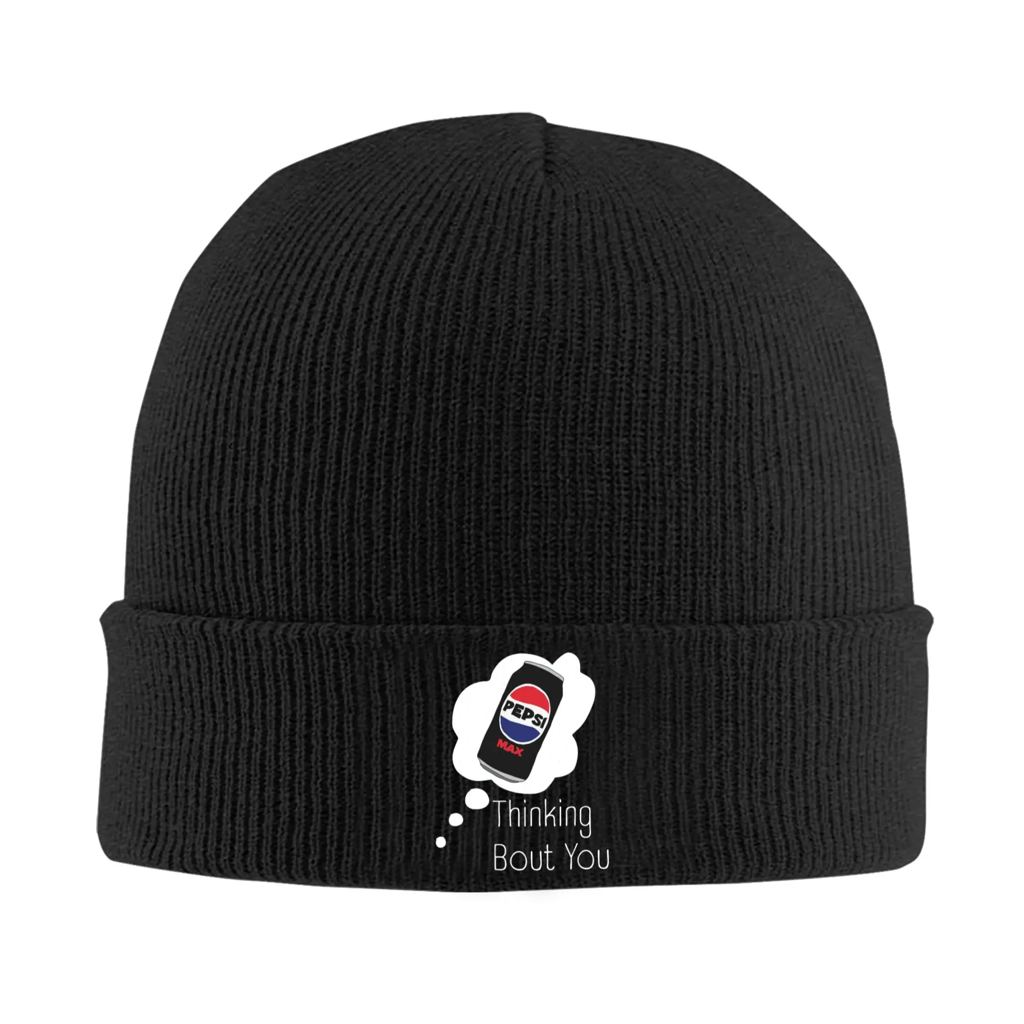 التفكير بعقب لك بيبسي ماكس قبعة محبوكة دافئة الشتاء متماسكة بونيه قبعة Skullies Beanies الهيب هوب قبعات للجنسين