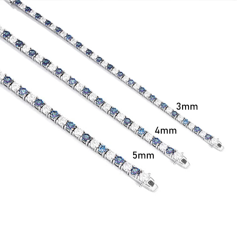 Tezzc Weißes und Regenbogenfar – Moissanite Tennis Bracelet 925 Sterling Bewertung und Preis