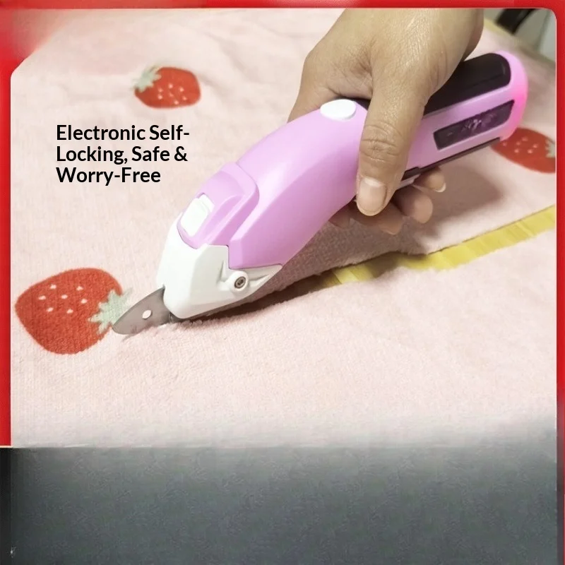 Cordless Electric Fabric Scissors Rechargeable Lithium Battery Handheld Shears For Leather Carpet Clothing Tailoring Fabric
