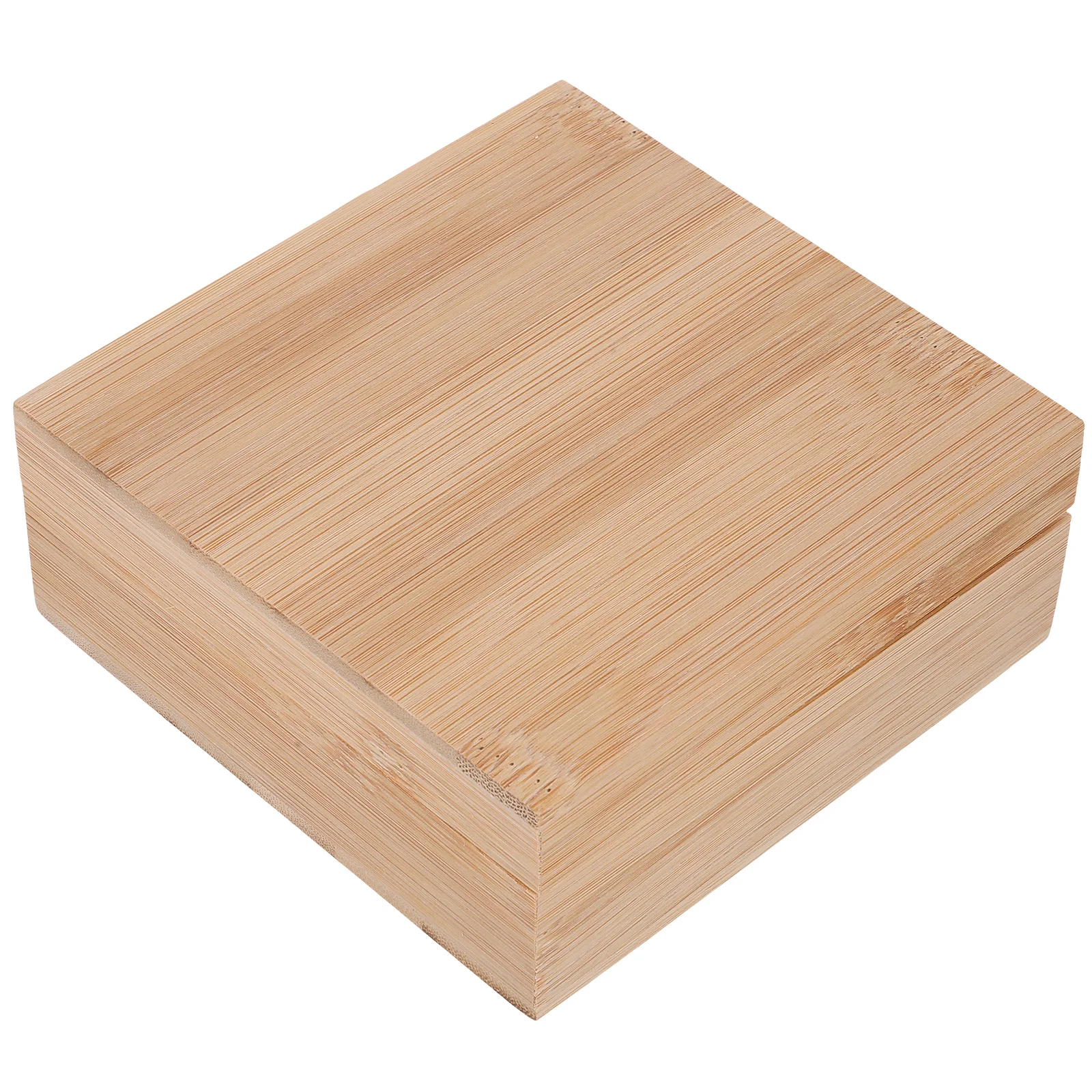 Square Wooden Storage Box Plastic Case Boxes Boxing Transparent Holder Crate Trinkets Jewelry Sundries Organizer