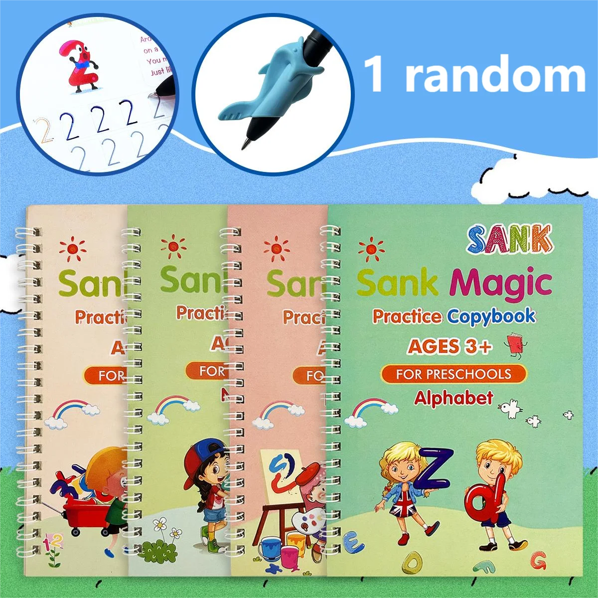 English Magic Books Learning Lettering In Tracing Workbook for Kids Reusable Notebooks for Children Spanish Montessori Writing