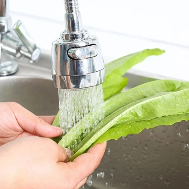 صنبور مطبخ ذواقة مثبت على الحائط من الفولاذ المقاوم للصدأ، حوض مطبخ فضي دوار #3