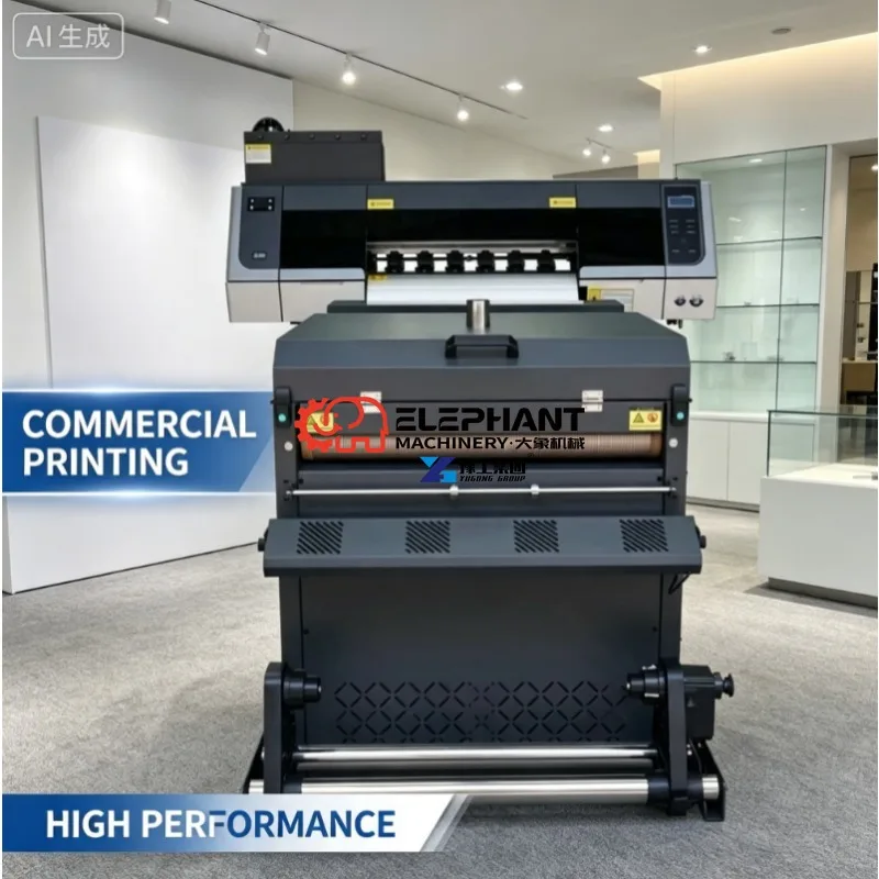 60cm DTF Printing Machine Supporting PET Film Stickers, Complete Set with Heat Oven for T-shirt Textile Transfer Business