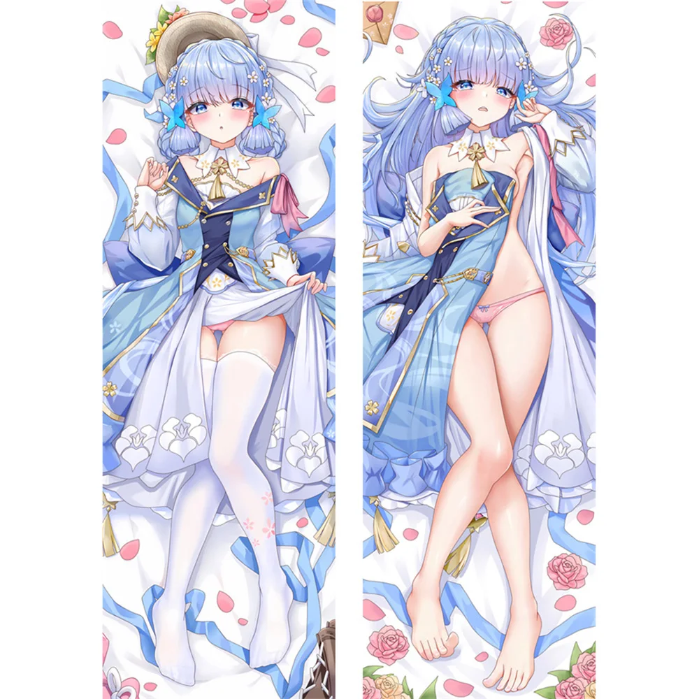 Anime 2-Side Print Hugging Body Cushion Cover Otaku Decor Pillow Case Genshin Impact Kamisato Ayaka Dakimakura Waifu Pillowcase