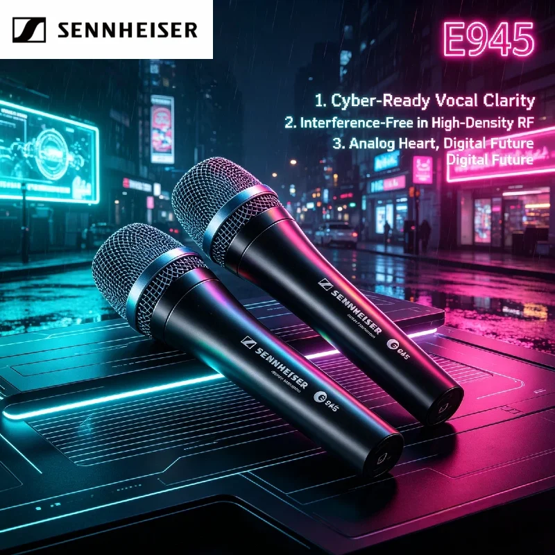 

Original Sennheiser E945 Dual Pack Dynamic Supercardioid Live Vocals Wired Microphone Professional Stage Singer 2PCS Bundle