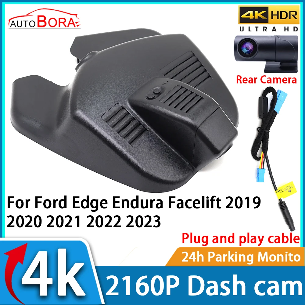 

ZhuCamX Car Video Recorder Night Vision UHD 4K 2160P DVR Dash Cam for Ford Edge Endura Facelift 2019 2020 2021 2022 2023