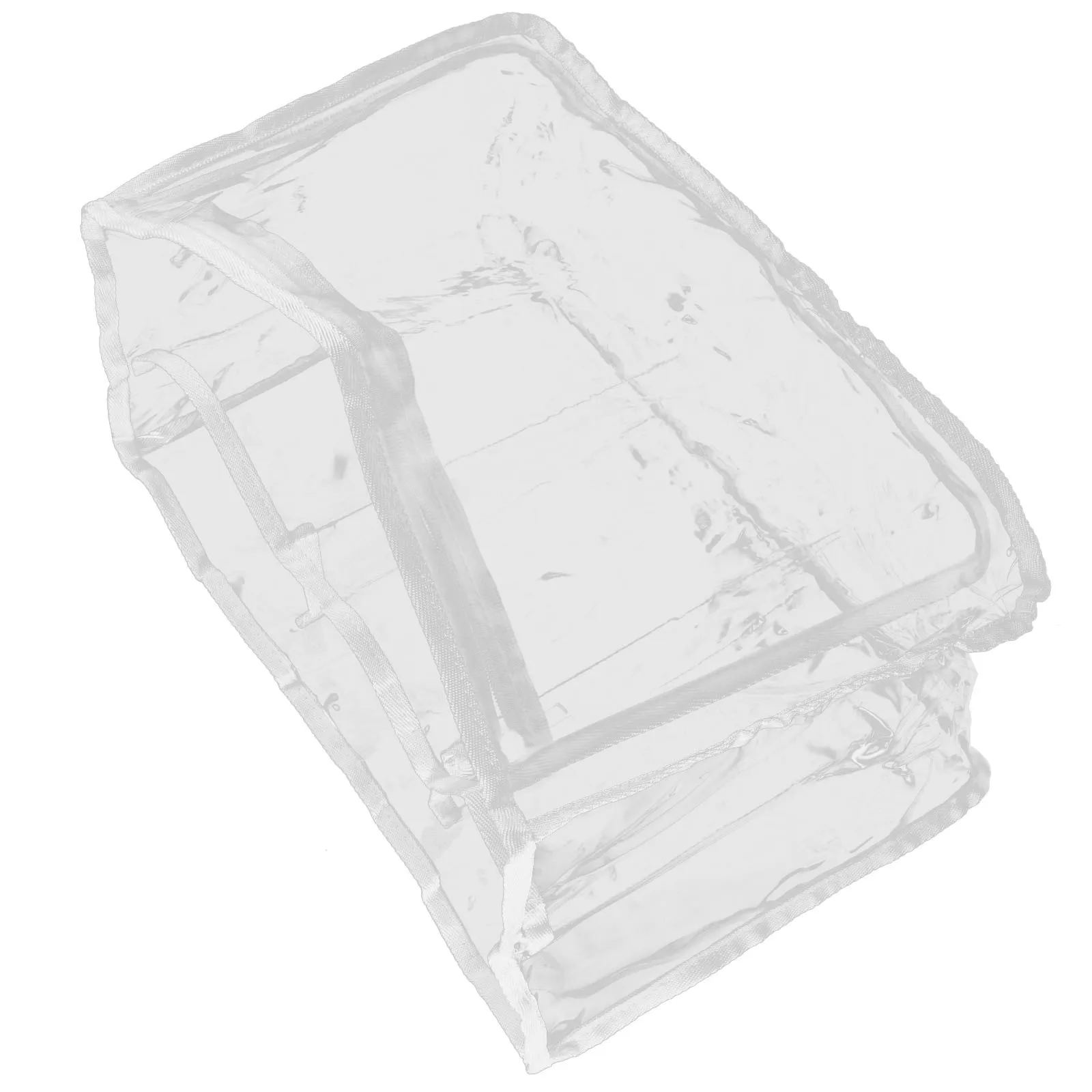 Transparent Clear Beach Tote Bag Large Capacity Zippered Portable Storage Pouch Carrying Bag for Travel Outdoor Swimming