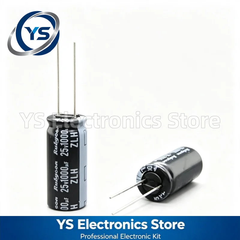 Rubycon ZLH Series 25V1000UF 10x23mm 25ZLH1000MEFC10X23 1000UF25V 25V 1000UF Electrolytic Capacitor Brand New Genuine Japan 20%