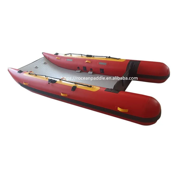 

Mini Thundercat Boat Catamaran 6 Persons Speed Inflatable Boat With Aluminum Floor
