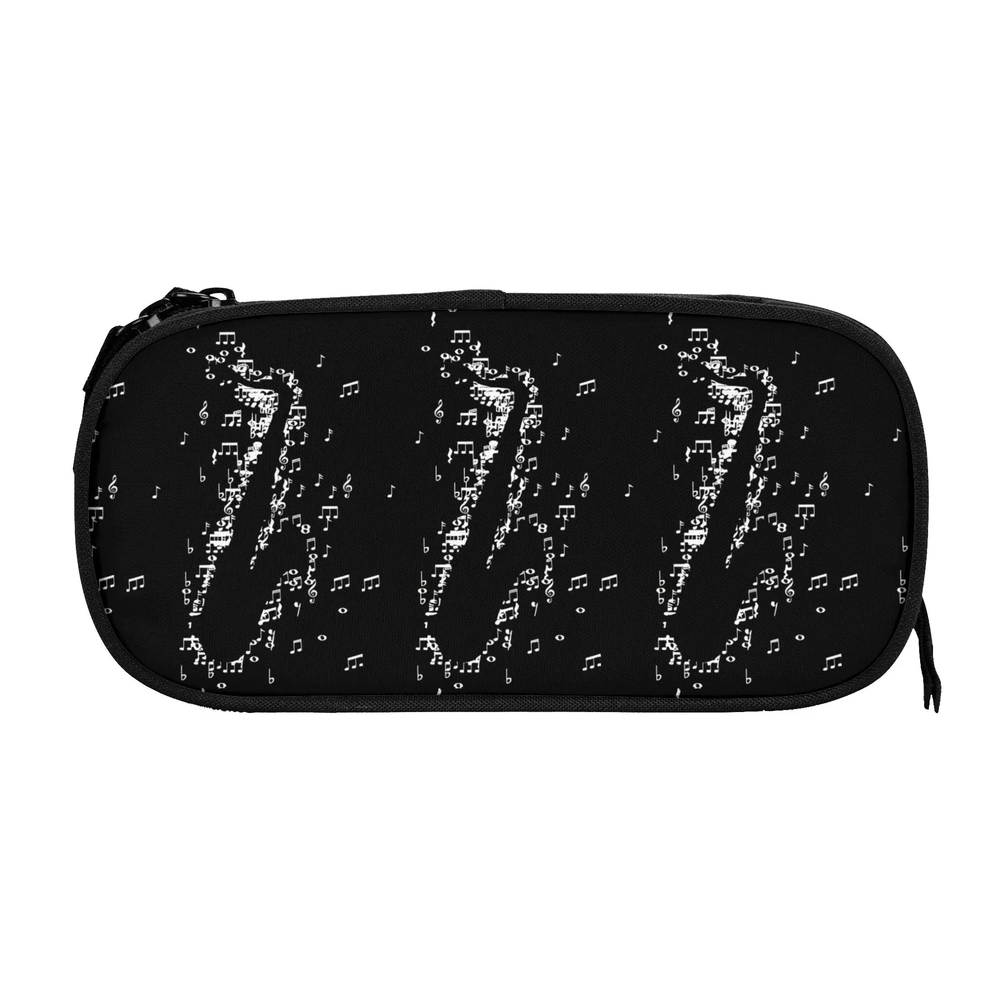 1 piece Stylish Saxophone Pencil Case Teen Pen Bag Music Notes School Stationery Bag