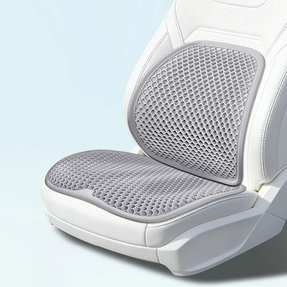 Hochwertiges Sommer-Gel-Sitzkissen für Autositze, Weiche Atmungsaktive Lendenwirbelstütze, Ergonomische Komfortable Rückenstütze für Lange Fahrten – Detail 16