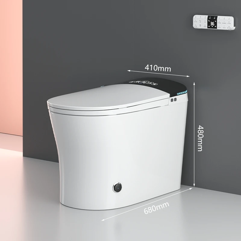 MYN CUPC Black Floor Mounted Silver Automatic Smart Electric  Bathroom Ceramic Auto Flush Intelligent Toilet  with Move Control