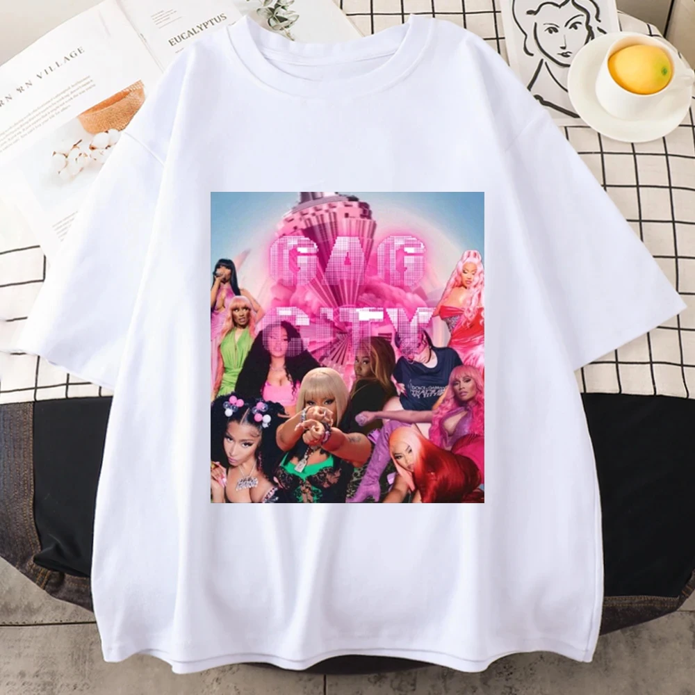 

Hot Nicki Minaj Music Album T shirt Woman Men rap Hip Hop streetwear Loose Pure Cotton short sleeve Oversized Unisex T - Shirts