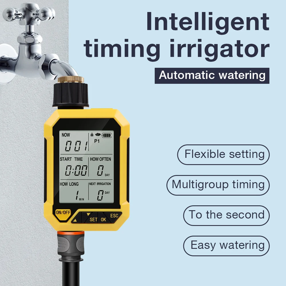 

Intelligent Timing Irrigator Digital Water Timer Programming Control Adjustable Sprinker Garden Lawn Irrigator Easy Installation