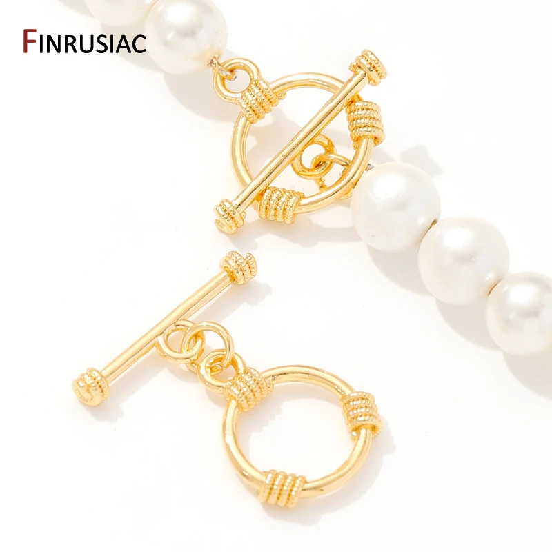 Multi Styles 14K Gold Plated Brass Shell OT Toggle Clasps Connector,Locks For Jewelry,DIY Bracelet Necklace Making Supplies
