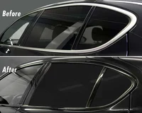 Glossy Black Vinyl Wrap Strip Tape Car Wrap Foil For Window Trim Door Protection Film 3/5/7/10 CM 3