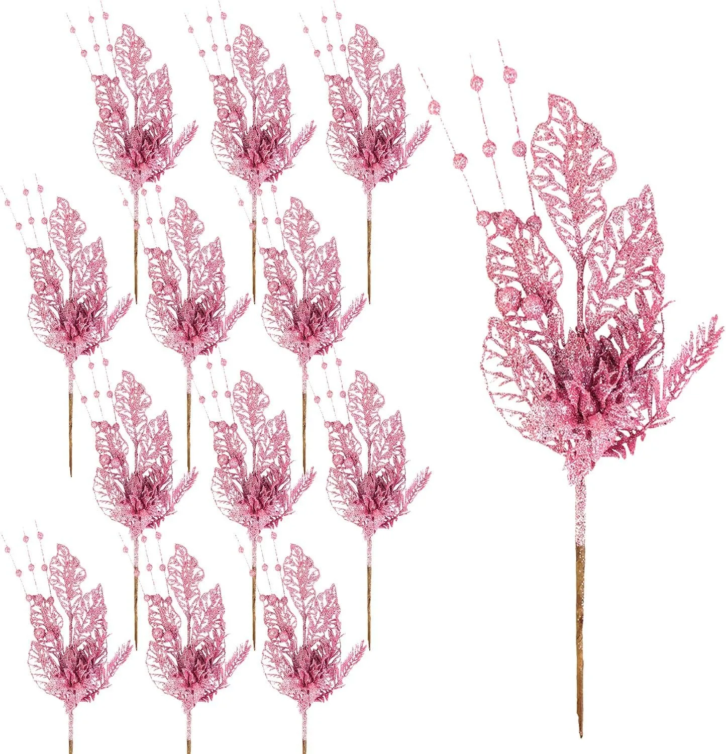 

1Pcs Artificial Flowers Berry Bouquet 40CM Xmas Tree Ornament for Home Decor Christmas Decoration Craft Gifts Garland Accessory