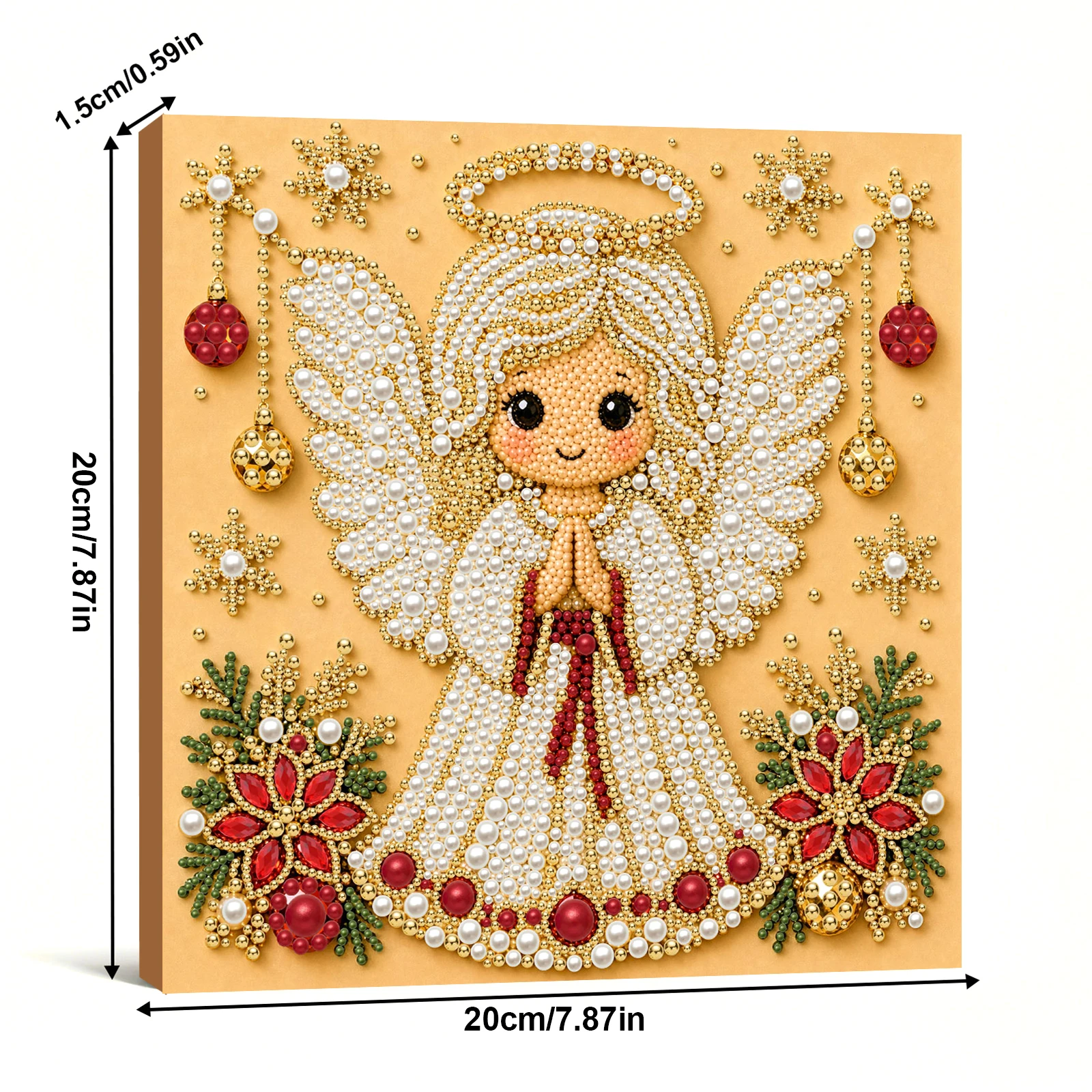 Christmas Decor DIY Santa Claus Snowman 3D Pearl Painting Diamond Art Kits for Beginners 20*20CM for Home Wall Decoration Gift - view 3