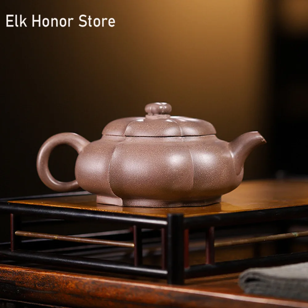 395ml Yixing Classic Tea Pot Purple Clay Chrysanthemum Teapots Beauty Kettle Raw Ore Handmade Tea Set Authentic Tie Guanyin Cha