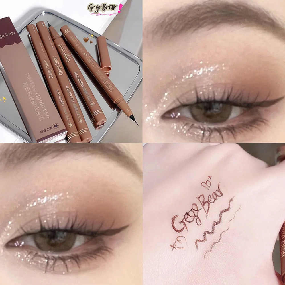 GEGE BEAR Precision Tip Fast Driving Quick Draw Liquid Eyeliner Pen Daily Use Waterproof Smudge Proof Long Last Eyeliner Pencil