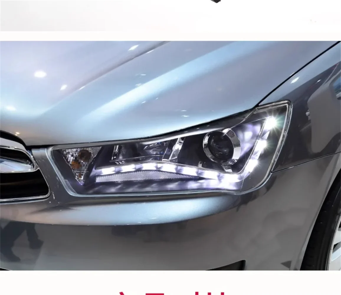 

LED Headlight Headlamp Assembly DRL For 12-16 Citroen C-Quatre Daytime Running Lamp 2pcs