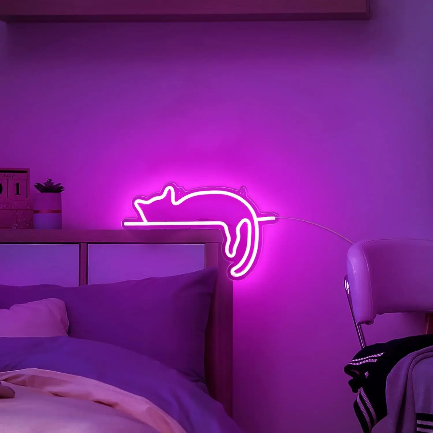 Cat Neon Signs Decor Neon Light Animal USB Operated Decorative LED Neon Light Sign for Room Wall Table for  Home Party Wedding