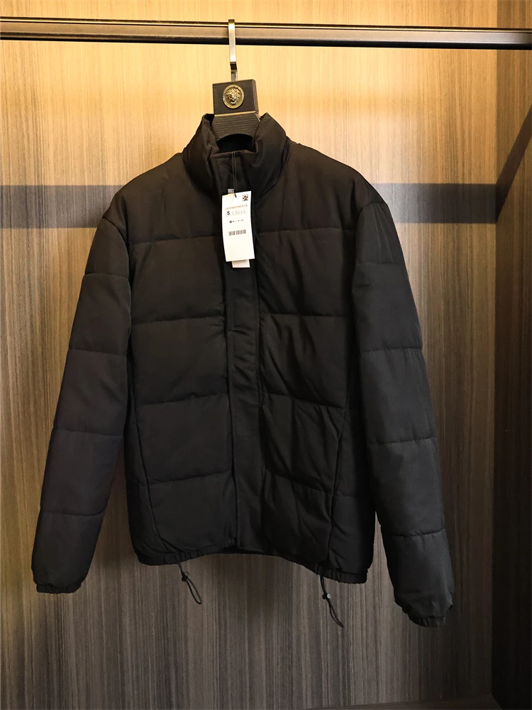 

Spani Sle, мужская однотонная теплая хлопковая куртка, стеганая хлопковая верхняя одежда, модное городское свободное зимнее пальто Thiened