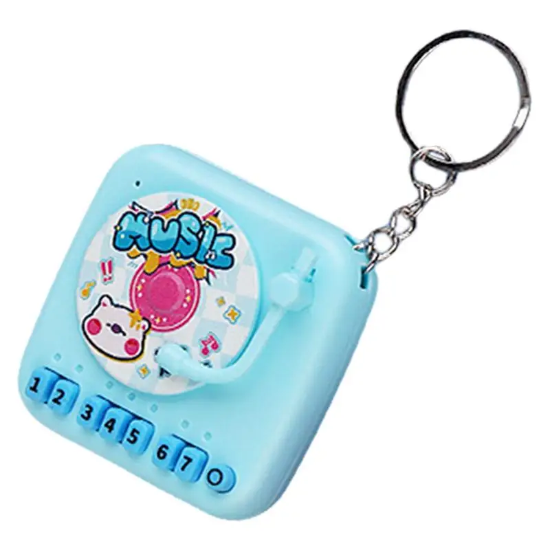 

Keychain Toy Tiny Retro Piano Game Pendant Portable Playable Piano Pendant With Sound Gramophone Keychain Handheld Game For Kids