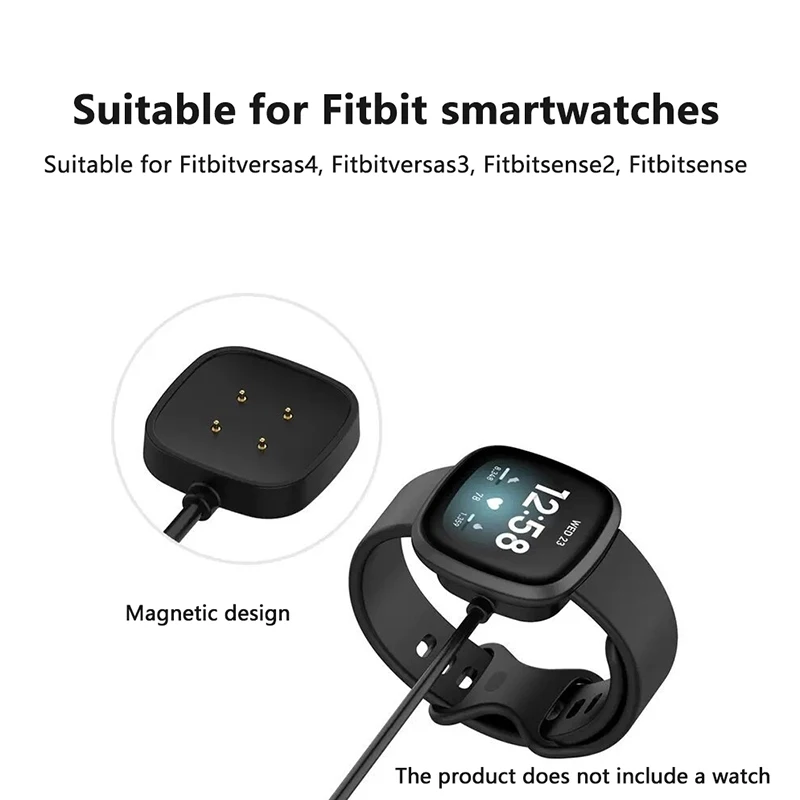 

Зарядное устройство для умных часов Fitbit Sense 2, сменный зарядный кабель для часов, адаптер для Fitbit Versa 3 4, USB-зарядное устройство для умных часов