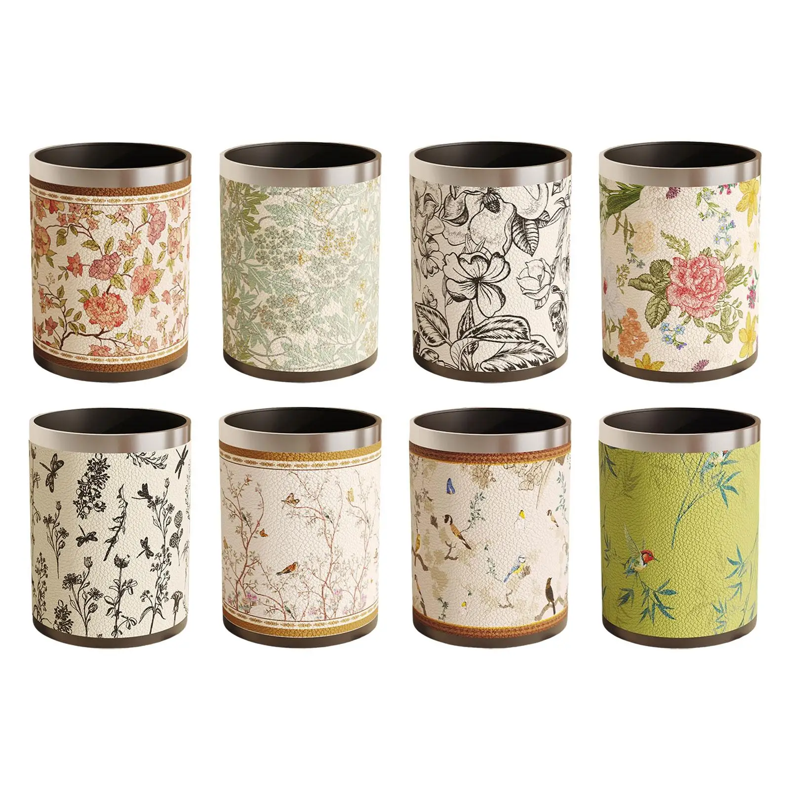 Trash Can PU Leather, Trash Container ,Luxury ,Waste Basket ,Kitchen Dust Bin