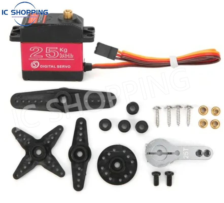 5pcs 25KG~150KG Robot Servo Motor 12V High Voltage High Torque Steel Gear Large Digital Steering Servos 270 Degree