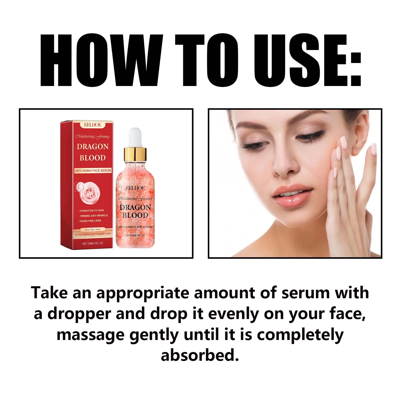 Dragon Blood Facial Serum Fade Fine Lines Lifting Firming Smooth Nourishing Brighten Face Skin Rejuvenation Essence Moisturizing image 5