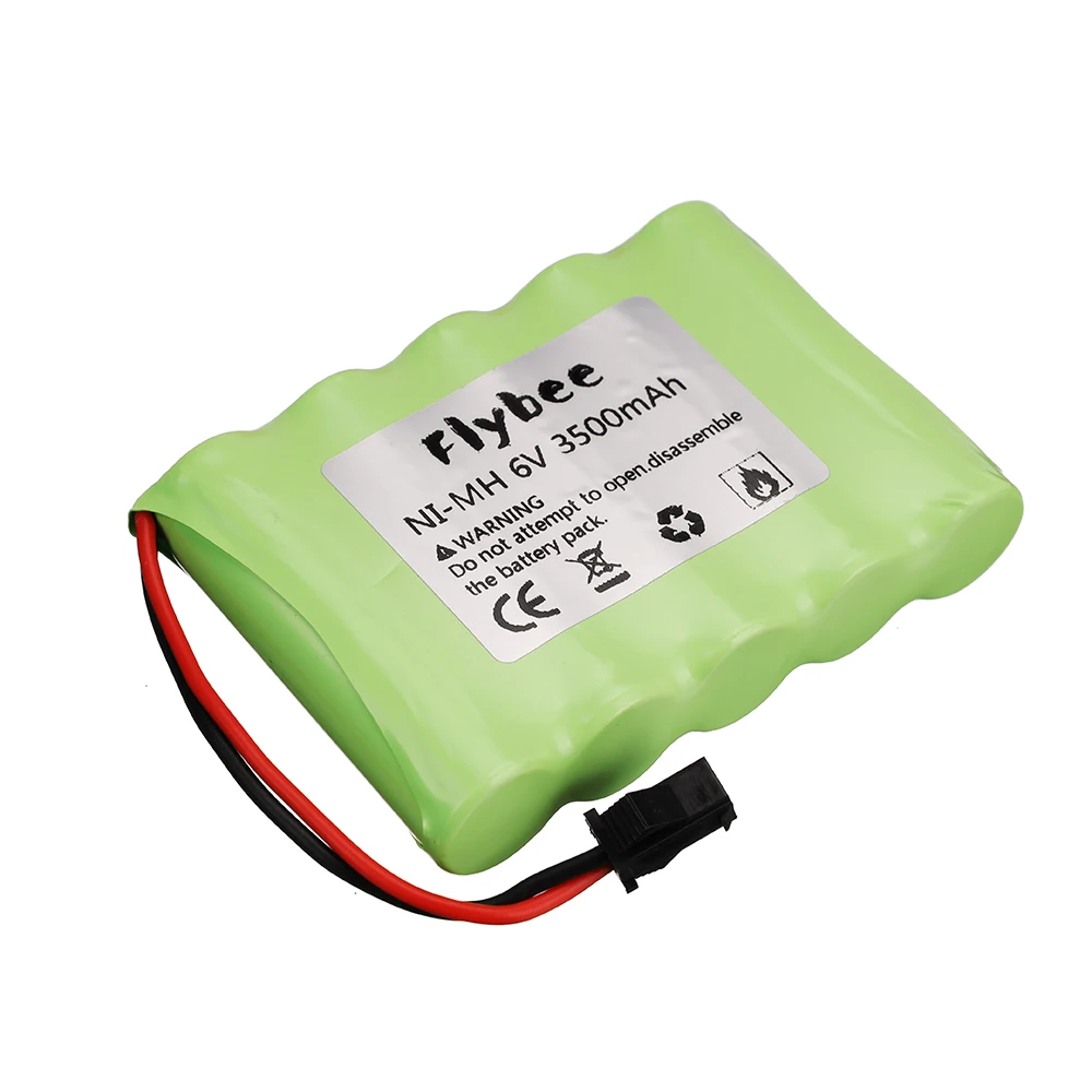 6V 3500Mah Nimh Batterij/Usb Oplader Sm Stekker Voor Rc Speelgoed Auto 'S Boten Robots Kanon Opgewaardeerd Aa 6V Oplaadbare Batterij Pack