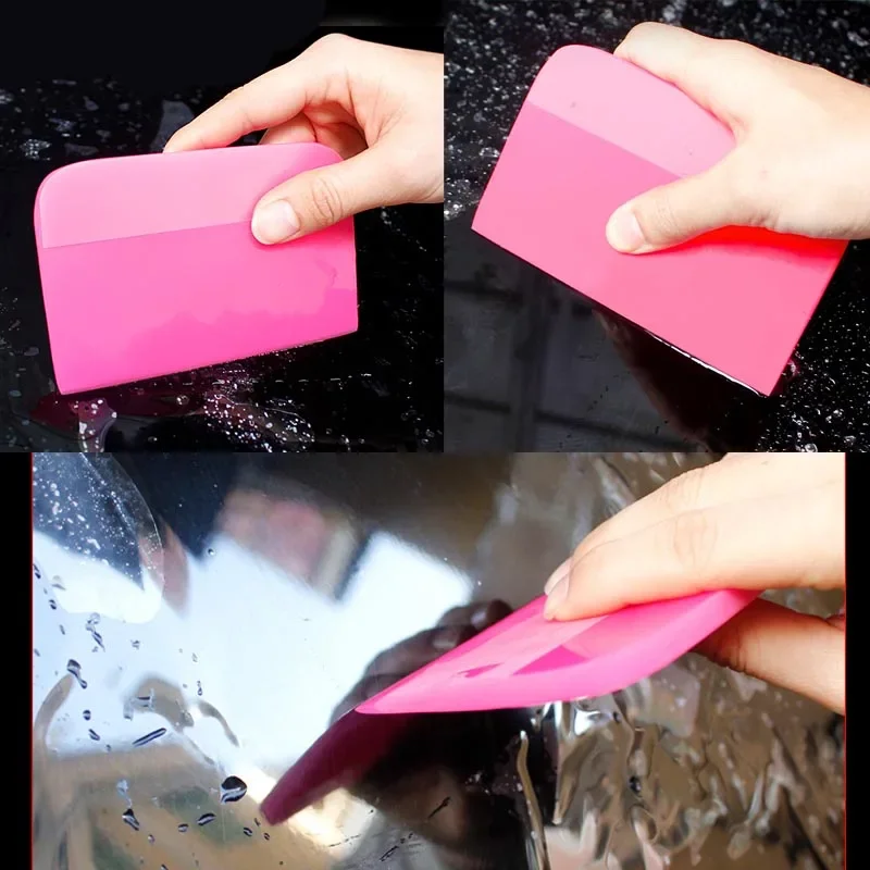 Car Scraper Soft Rubber Squeegee Tint Tool Glass Water Car Film Accessories Card Window Squeegee Sticker Wiper Styling