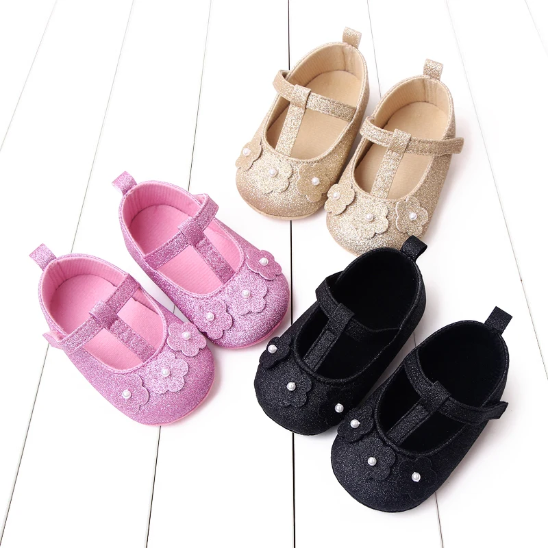 

Girls' Shoes and Socks Spring and Summer Baby Lace Bow Princess Shoes Baby Soft-Soled Learning Walking Shoes Front Step Shoes
